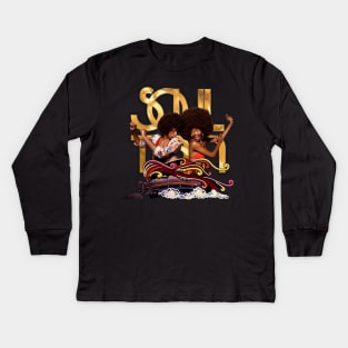 Black History Soul Train 1971 Kids Long Sleeve T-Shirt